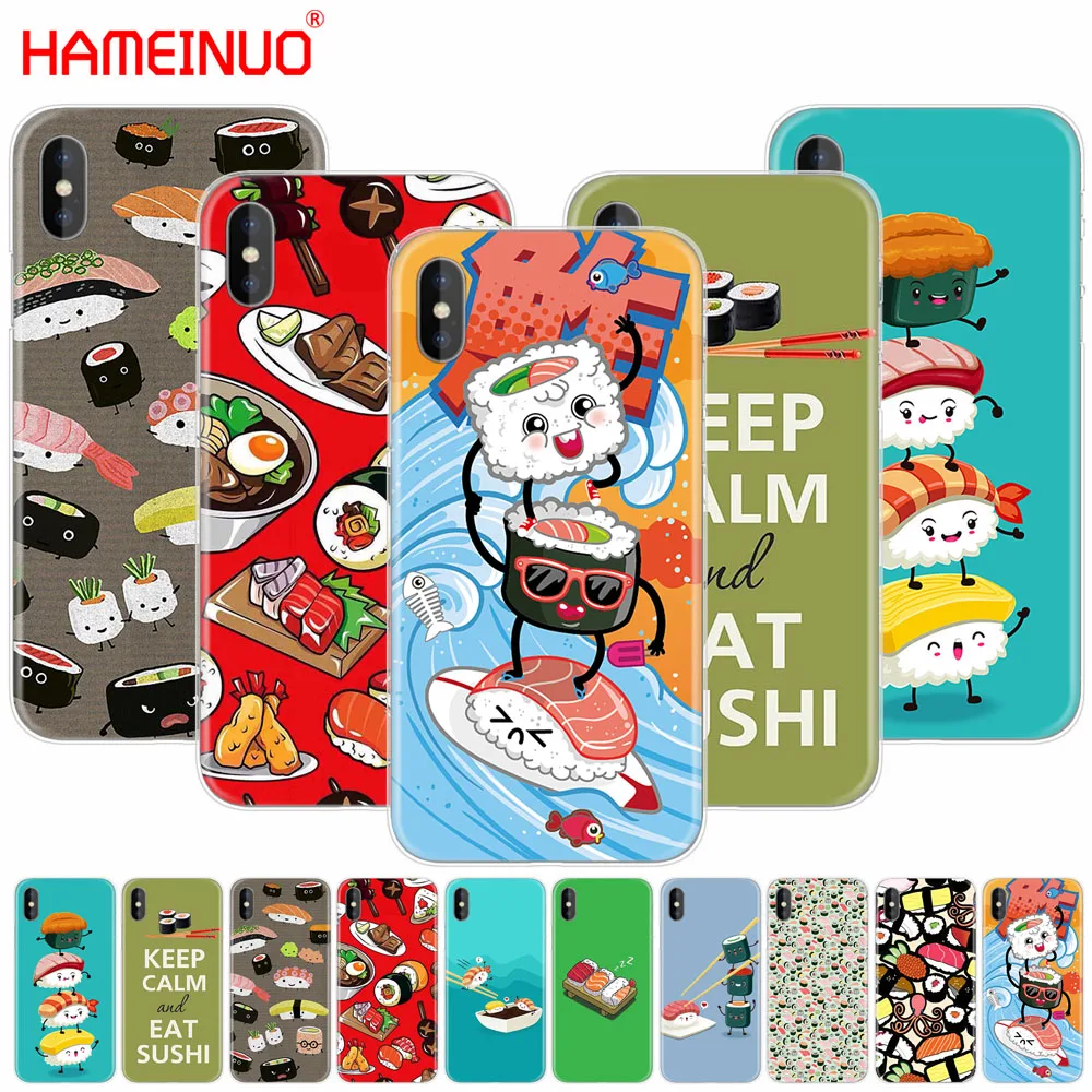 Чехол для мобильного телефона HAMEINUO Japanese cuisine Sushi food iphone X 8 7 6 4 4S 5 5S SE 5c 6s plus|Бамперы| |