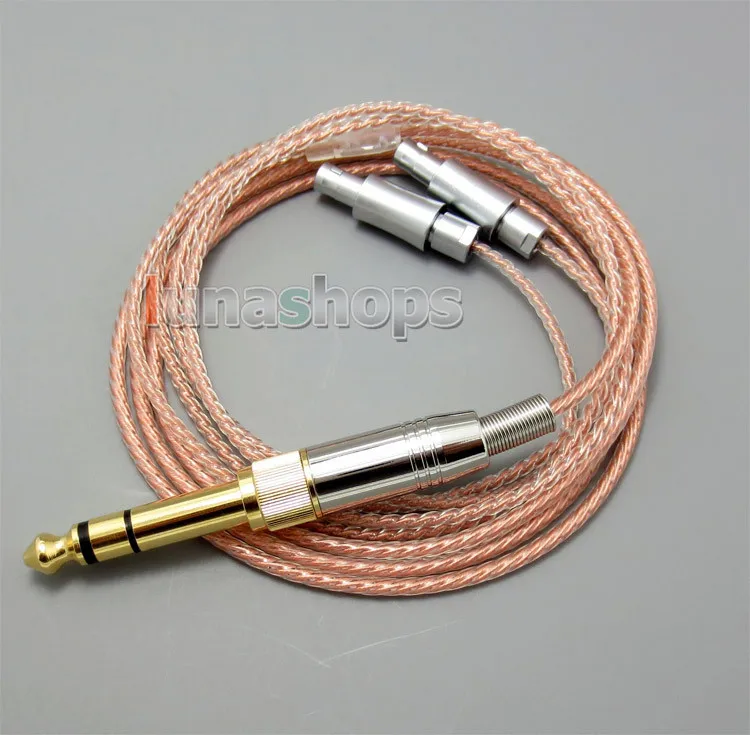 

6.5mm 3.5mm Pure 99.777% 8n OCC Cable For Sennheiser HD800 D1000 HD802 HD802s Headphone Earphone LN004078