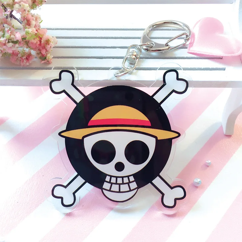 

1pcs 6cm Anime Keychain One Piece Keychain Keyrings