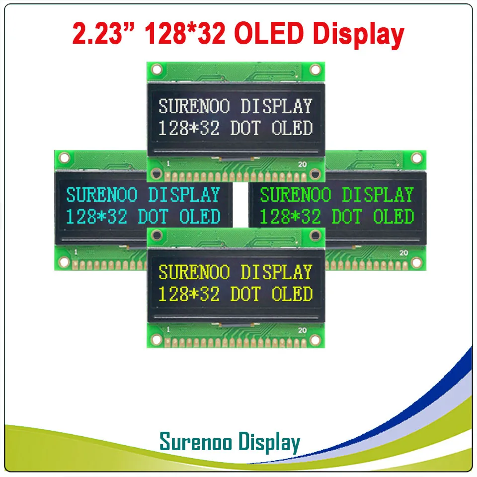 Реальный OLED дисплей 2 23 дюйма 128*32 12832 Графический параллельный ЖК модуль SPI I2C IIC