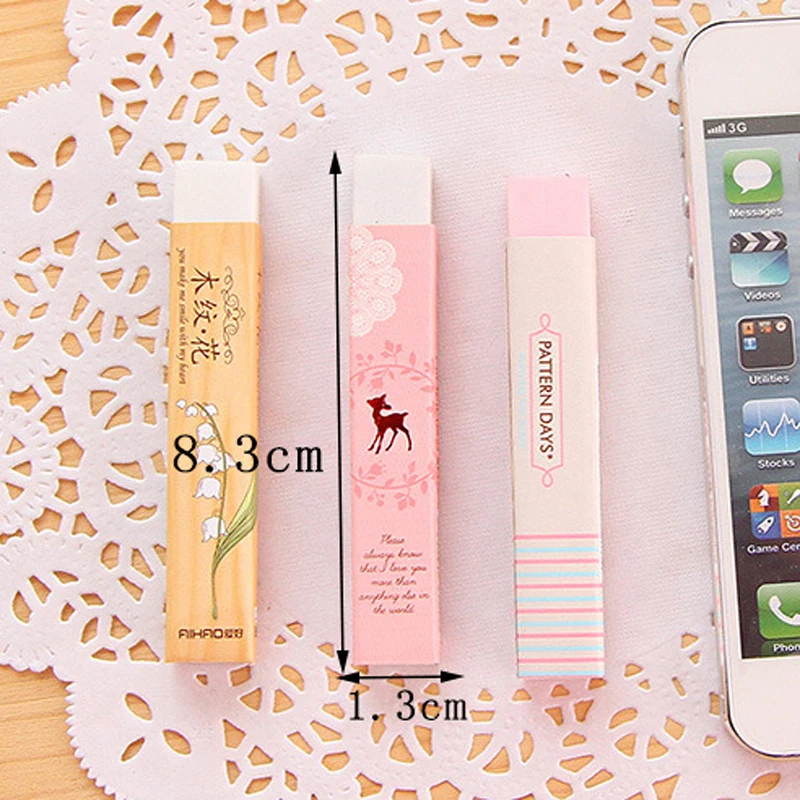 Kawaii мультфильм цветок карандаш Ластики для офиса школы Дети Приз письма Рисование канцелярские принадлежности оптом