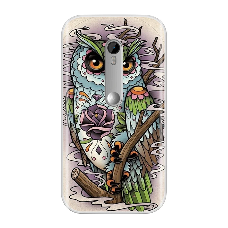 Чехол для Moto G3 Мягкий Силиконовый ТПУ Модный Рисунок накладка на заднюю панель