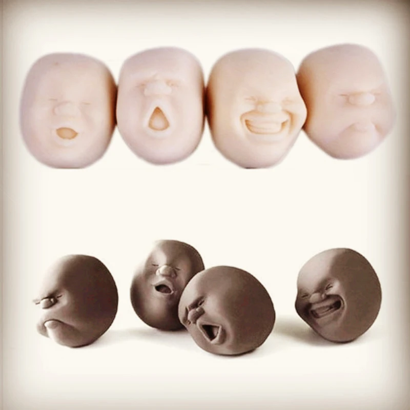 4 шт./лот мяч для лица против стресса рельефное давление новинка подарок взрослых