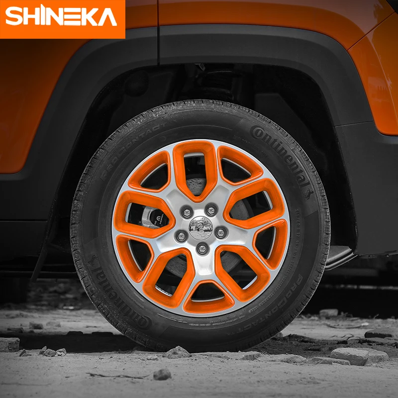 SHINEKA ABS крышка ступицы колеса автомобиля декоративная рамка наклейки для Jeep Renegade