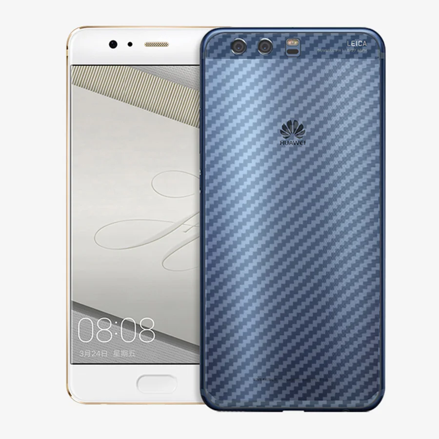 5 шт./лот 3D защита для задней панели из углеродного волокна HuaWei P10 Lite Plus задняя