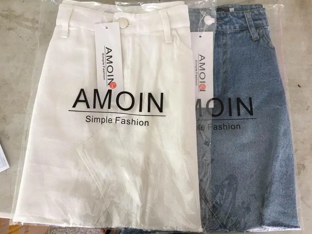 Moocare Для женщин Высокая Талия линии Жан юбка дамы бахромой Slim Fit Harajuku небольшие