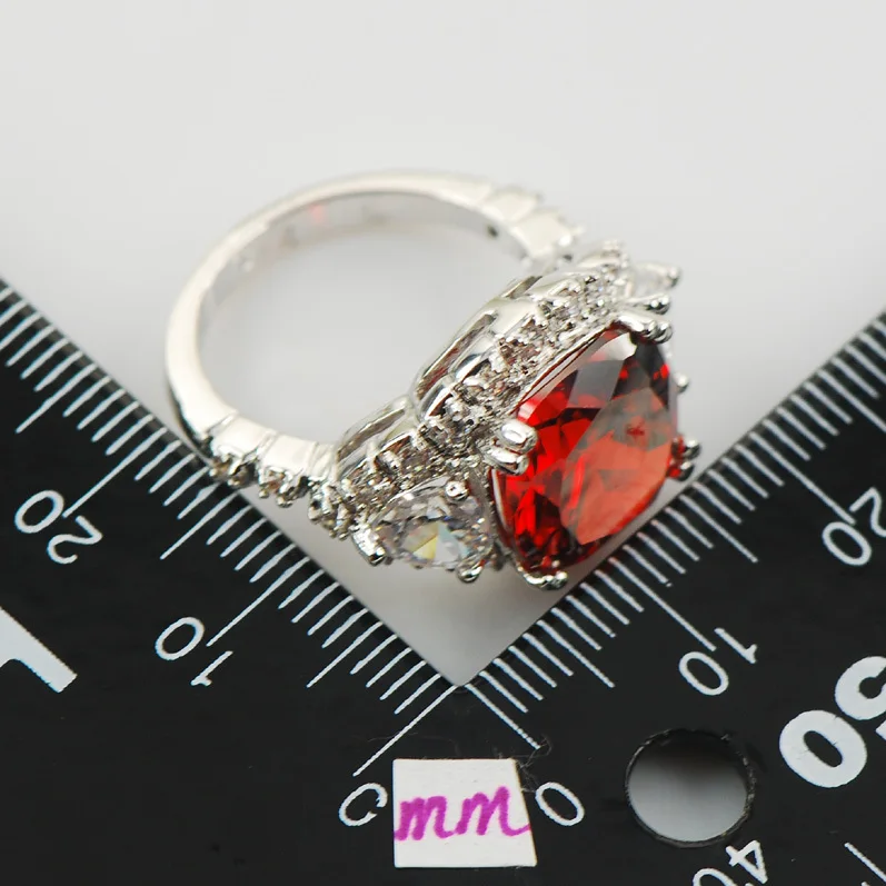 Женское кольцо из серебра 925 пробы с гранатом|ring charm|ring stainlessring wav |