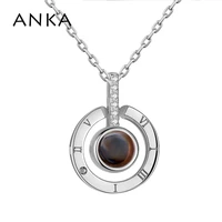 anka memory of love pendant necklace with aaa cubic zirconia projection necklace fashion love gift womens jewelry 132913