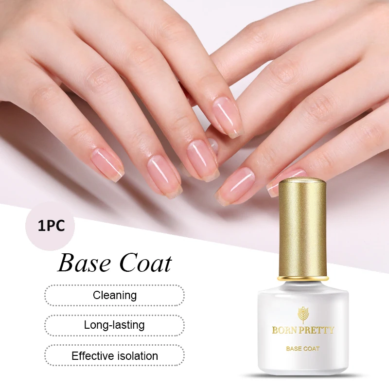 Soak Off Base Coat BORN PRETTY Base Top Coat Gel Nail Polish 6ml Matte Gel Gel Varnish Manicure Reinforcement Gel Peel Off Varnishe Nail Art Design - Цвет: Soak Off Base Coat