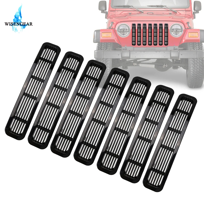 Передняя сетчатая решетка для решетки радиатора Jeep Wrangler TJ 1997 2006 вставка в решетку