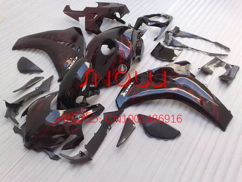 

Red Flame in Black Injection fairing kit For CBR1000RR CBR1000 08 09 10 CBR 1000RR 2008 2009 2010 2011