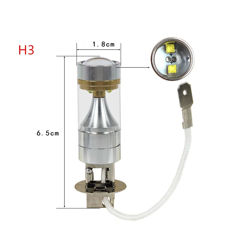 2x30 Вт 6 SMD 1156 1157 H1 H3 H4 H7 H8 Автомобильный светодиодный супер яркий свет высокой