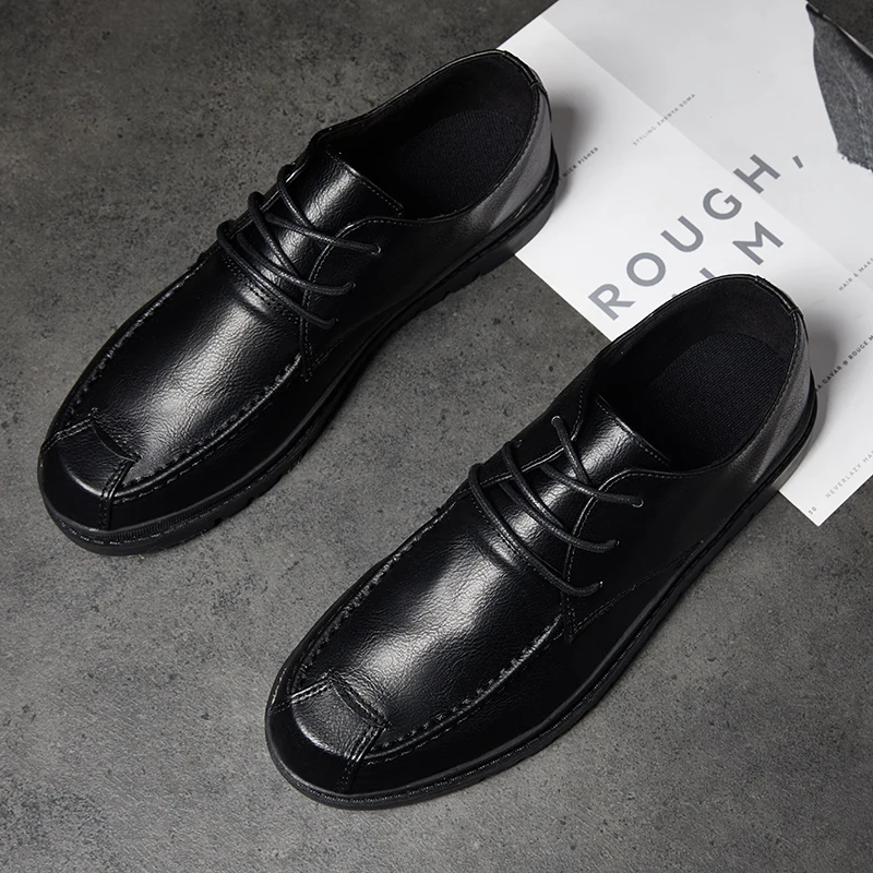 Mens Business Shoes Spring Autumn Man Casual Black Brown Walking Male Footwear Comfortable Classic For Men | Обувь