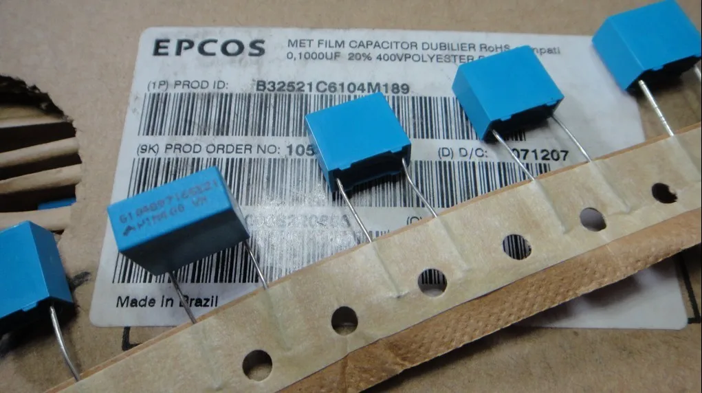 2019 горячая распродажа 20 шт/50 шт EPCOS 0 1 мкФ/400v (100nf u1 104) 10 мм новые пленочные