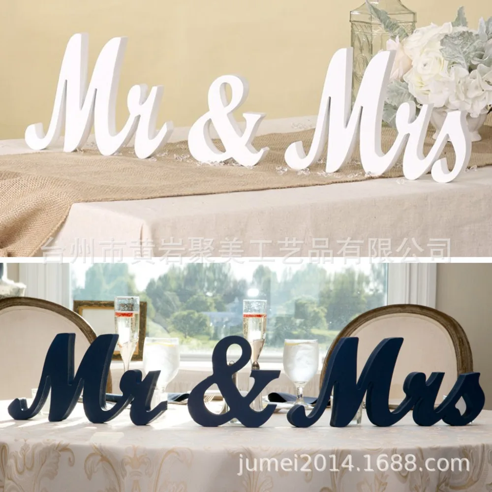 Свадебные деревянный Mr &amp Mrs деревянные письмо украшения свадебные брак Photo Booth
