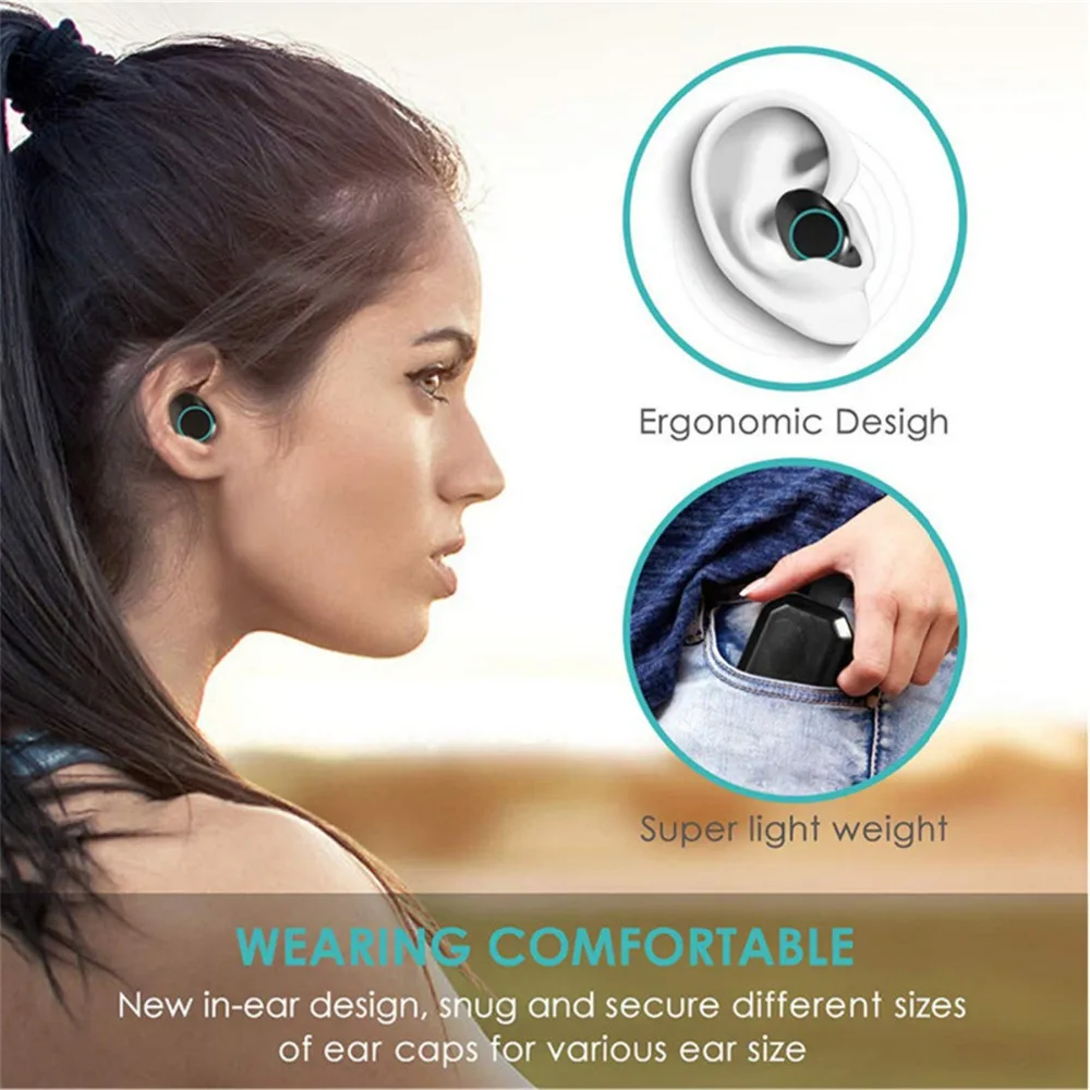Беспроводная двойная гарнитура Bluetooth стерео наушники-вкладыши наушники