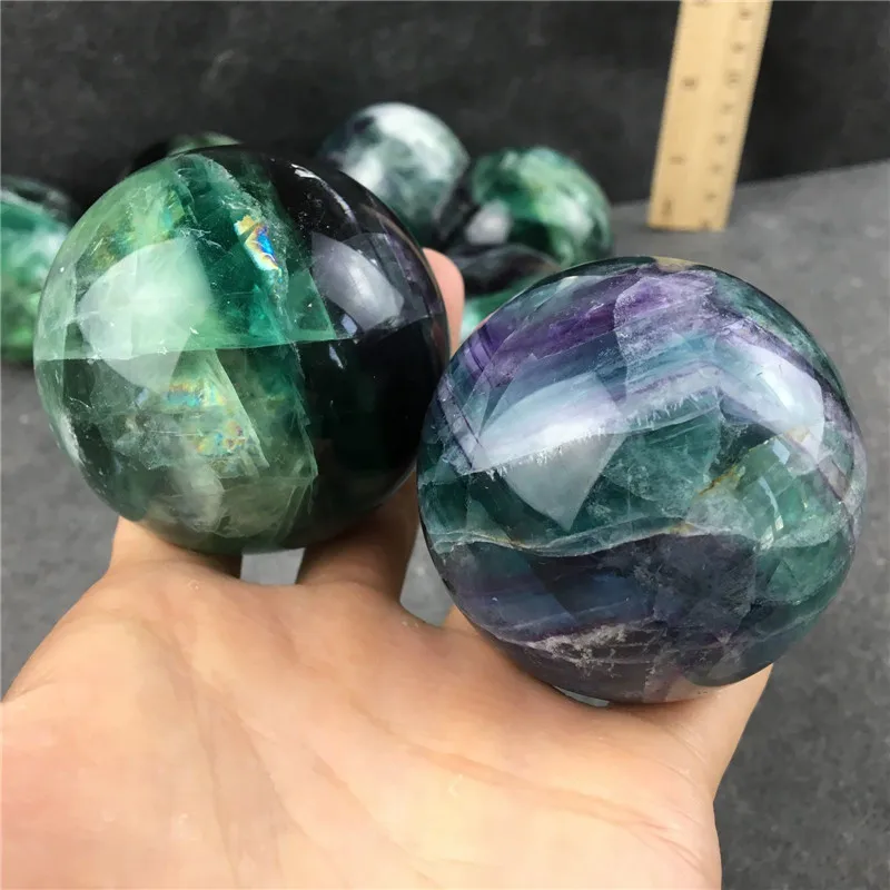 Натуральный Флюорит Сфера кварц хрустальный шар Исцеление 1 шт.|Камни| |