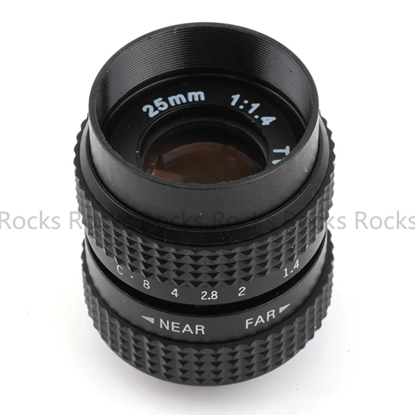 Pixco 25mm f1.4 CC TV Lens + C mount to Camera Adapter Front and Rear Capfor mft lens | Электроника