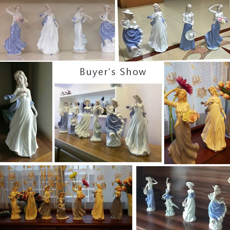 Высокие фарфоровые статуэтки в Европейском стиле сувениры ручной работы