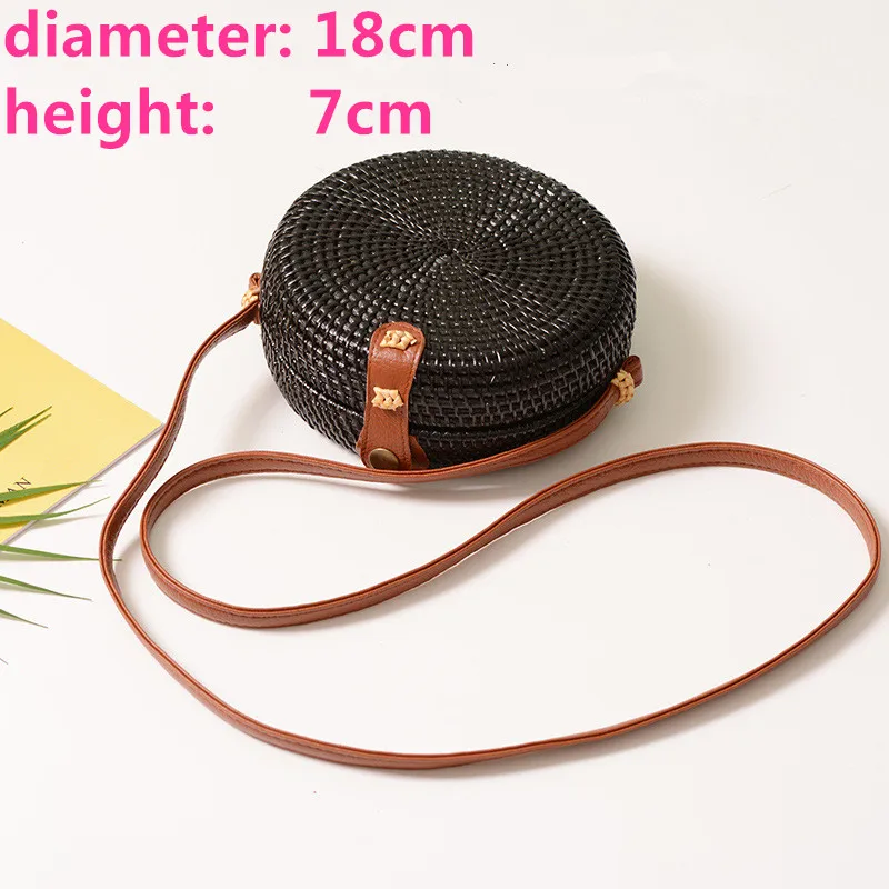 Мини пляжная сумка летняя плетеная ручной работы из ротанга квадратные