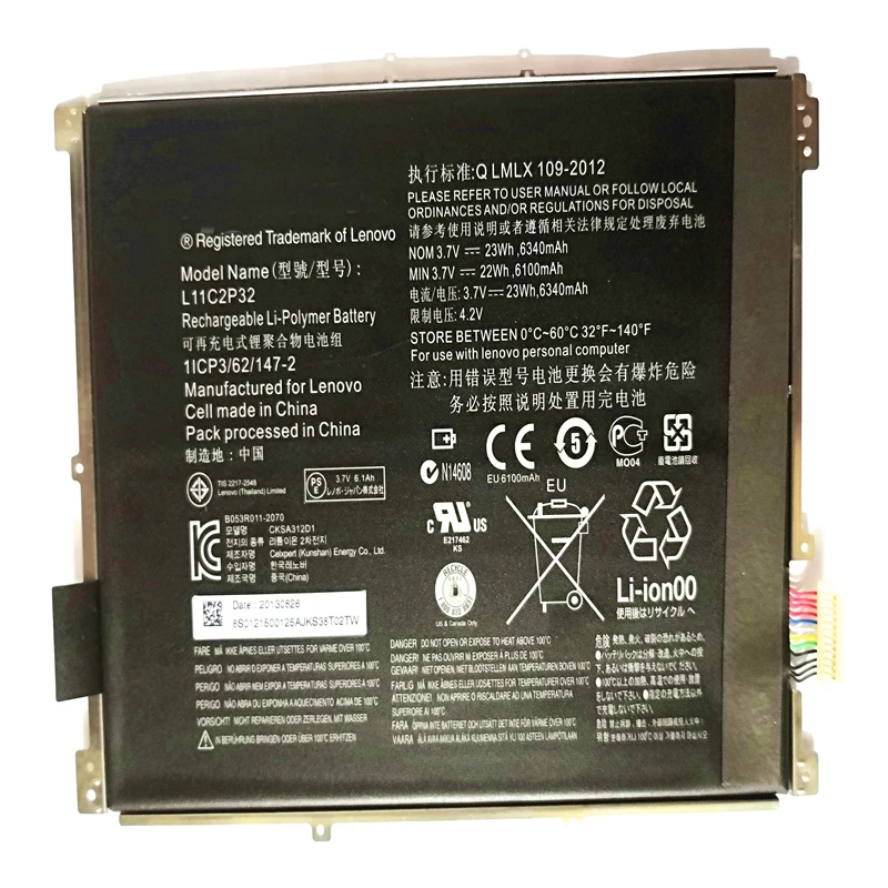 L11C2P32 Tablet Крышка батарейного отсека для LENOVO IdeaTad S6000 F H A7600 HV S6000L A10 80HC L12D2P31 +