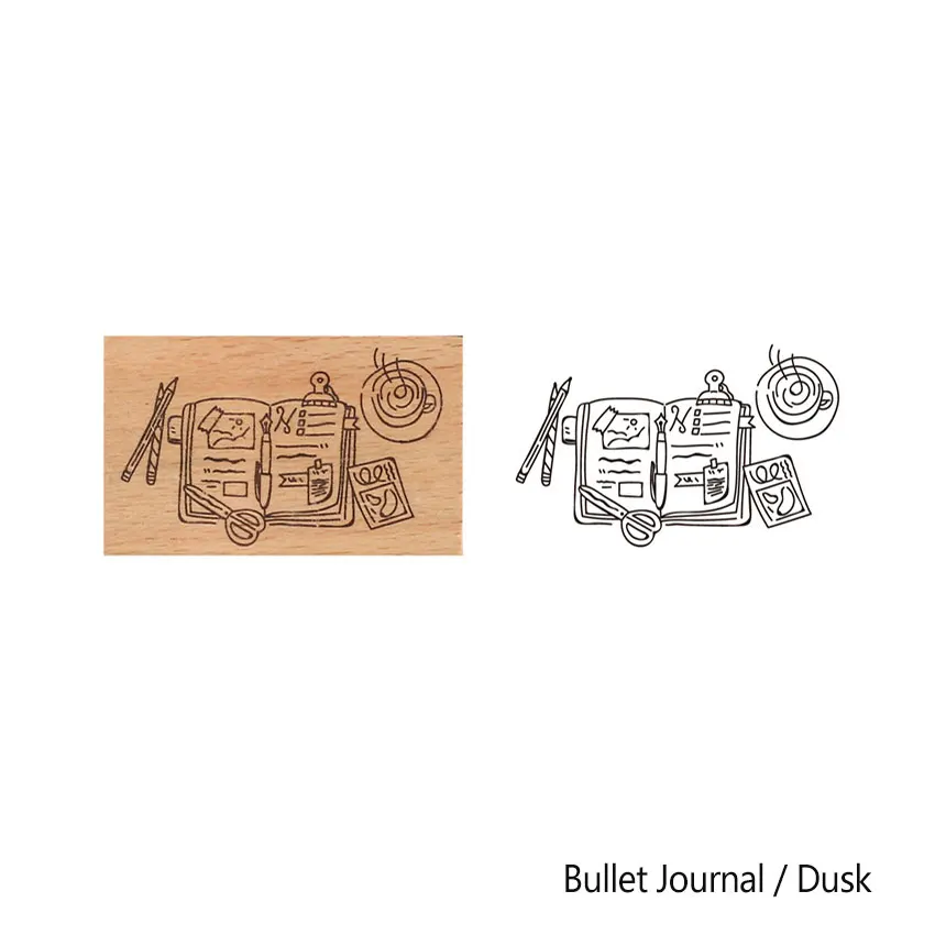 Новое поступление молочные базовые серии деревянные штампы для Bullet Journal ручной работы настроения сладкий резиновый штамп A012