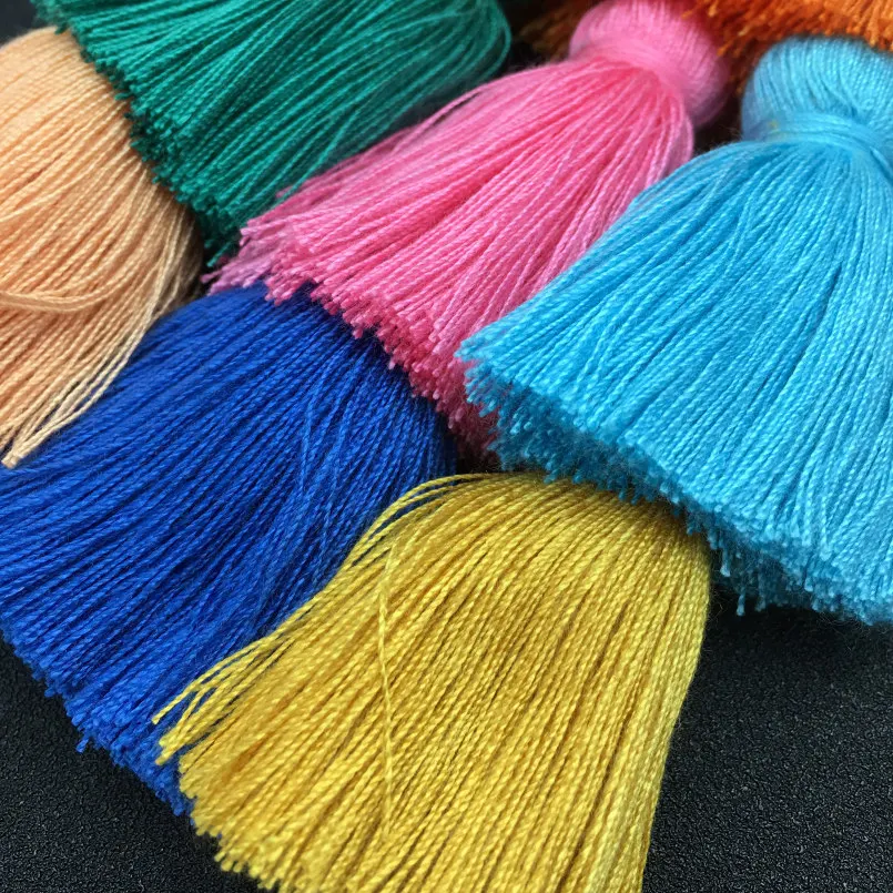 Женский хлопковый брелок ручной работы 190 мм|bag pendant|tassel key chaincharm keychain |