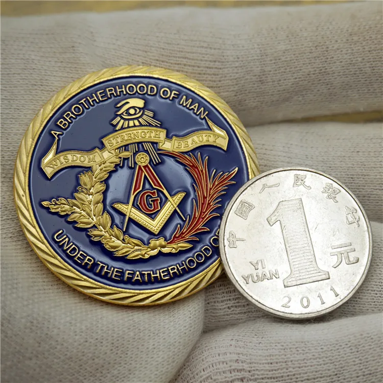 Сувенир Freemason коллекционные монеты масонская религия буква G 40 мм металлическая