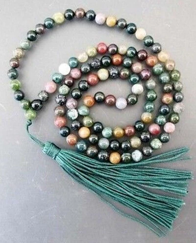 LL &ltнатуральный камень 6 мм буддистский 108 бисер ожерелье браслет Mala|necklace necklace|mala