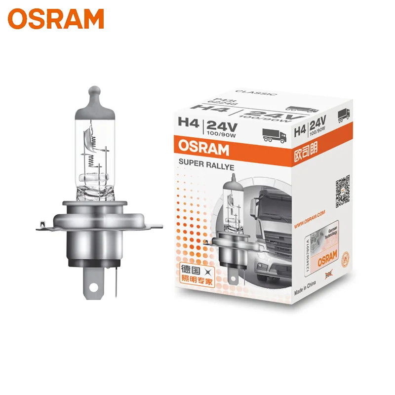OSRAM грузовик H4 9003 24V 100/90W 62248 P43t супер Rallye внедорожный головной светильник Hi/Lo луч