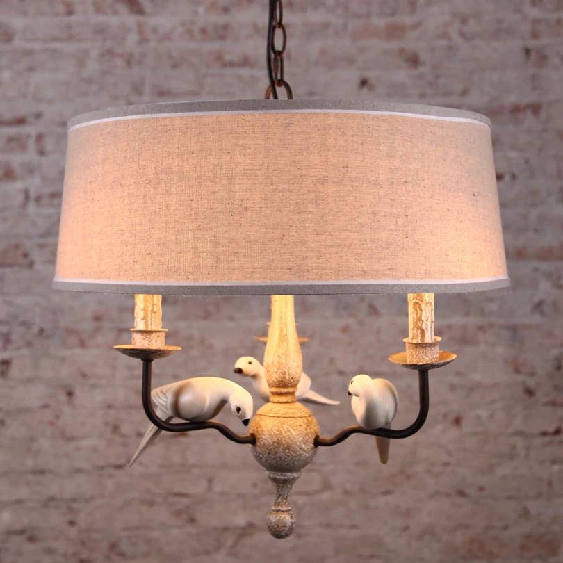 Best American country is still home living room lamp retro art pastoral creativity bedroom chandelier lighting fixtures Re |