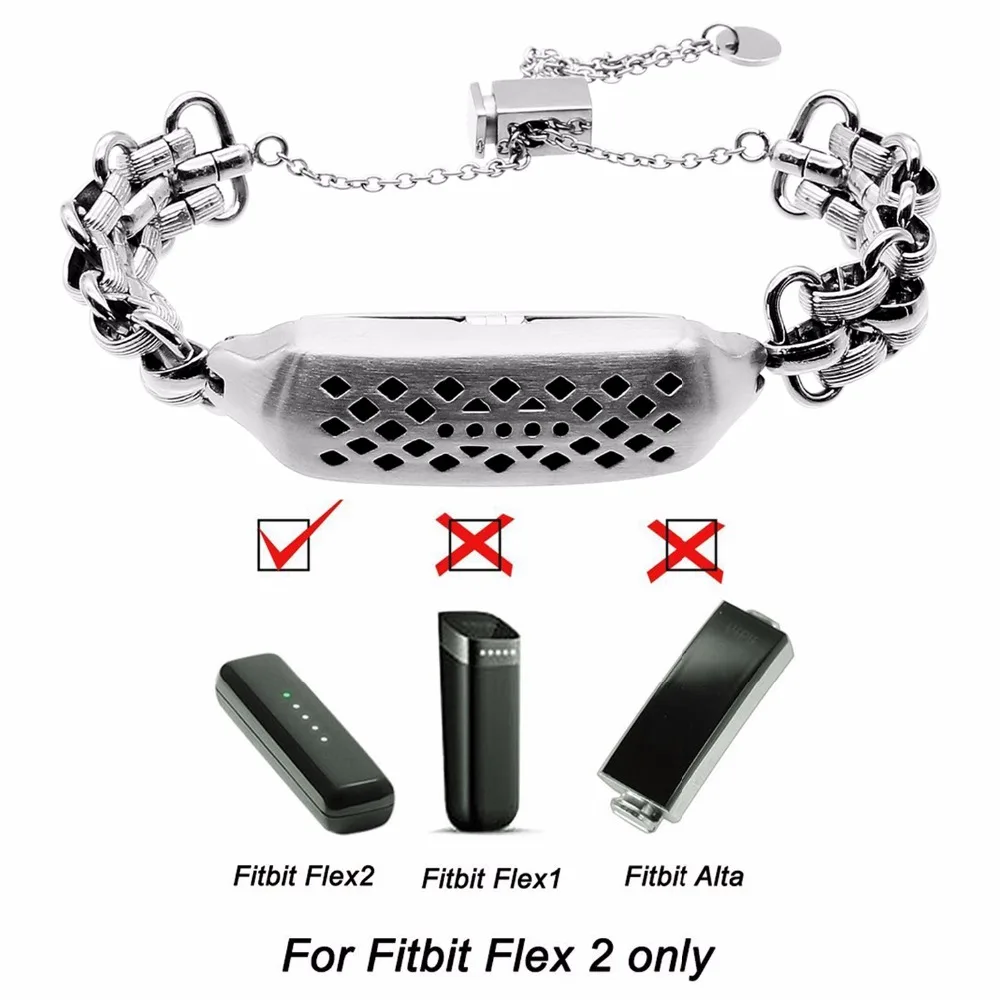 Браслет из нержавеющей стали для часов Fitbit Flex 2 Женский наручный ремешок