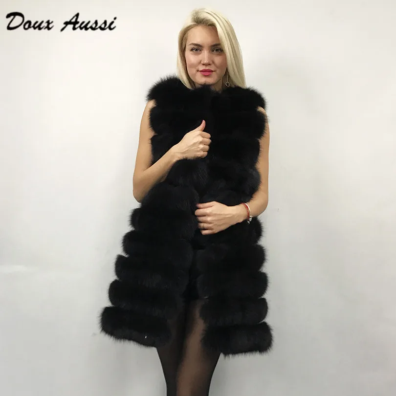 Женский меховой жилет с натуральным лисьим мехом 2017 зимняя верхняя одежда