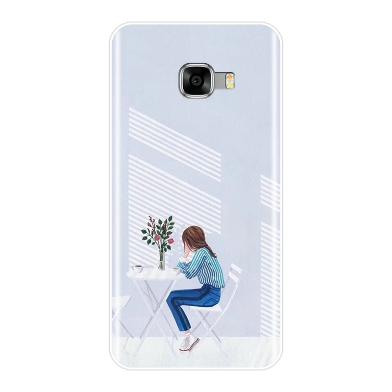 ТПУ Kpop девушка Корея Япония мультфильм задняя крышка для Samsung Galaxy C9 C7 C5 Pro Мягкий