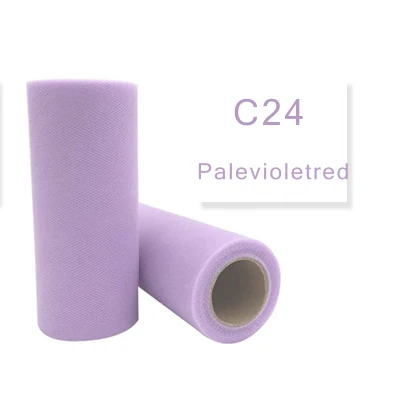 Color C24 25yd/рулон 15 см Тюль Кружево день рождения свадебное украшение подарочная упаковка Merry Christmas события принадлежности для детского душа слоеная юбка DIY - Цвет: Color C24
