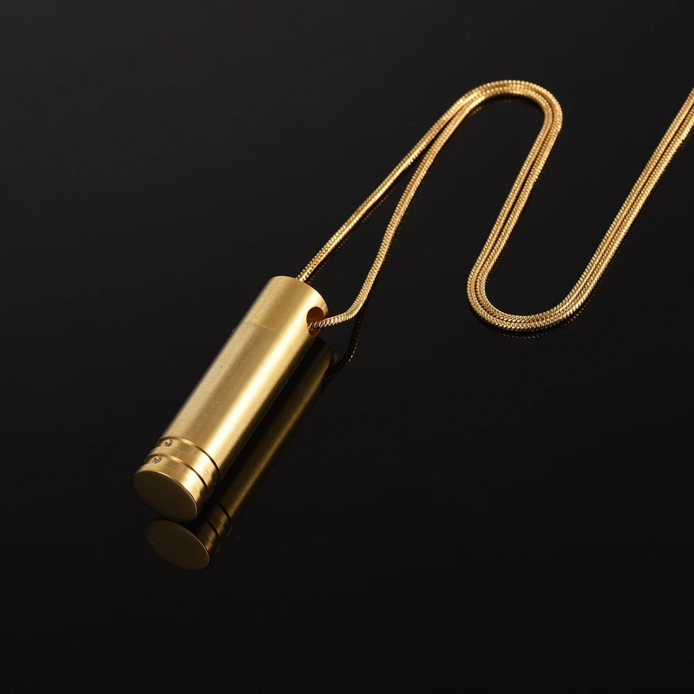 

IJD9111 Shiny Tube Memorial Urn Cremation Pendant Animal/Human Ashes Holder Container Keepsake