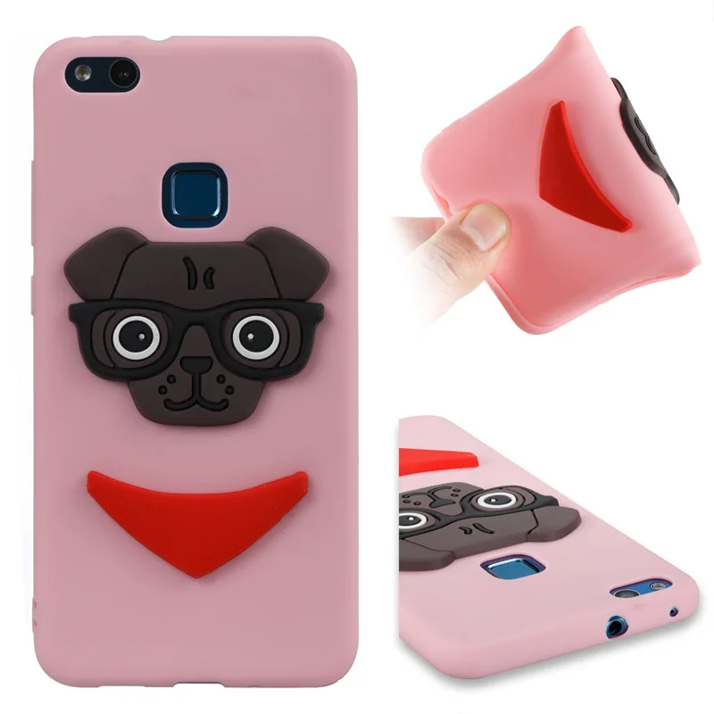 Anti-scratch Dog Phone Soft TPU Silicone Cover Shell for Huawei P8Lite 2017 P9Lite Mini P10 Lite Mate 10 PRO Honor 6A 7X Case |