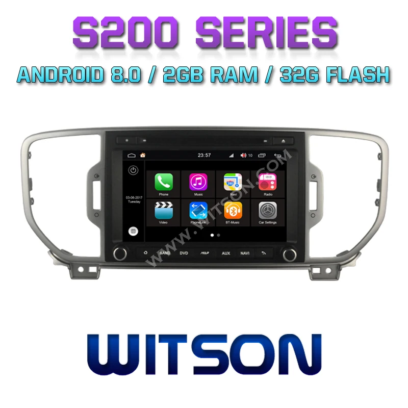 WITSON S200 Android 8 0 Восьмиядерный 32 ГБ флэш автомобильный DVD для KIA Sportage 2016 HD экран + GPS