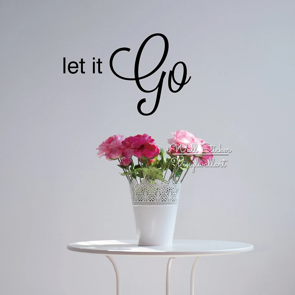 Let It Go Цитата Настенная Наклейка мотивирующая настенные наклейки мотивирующие