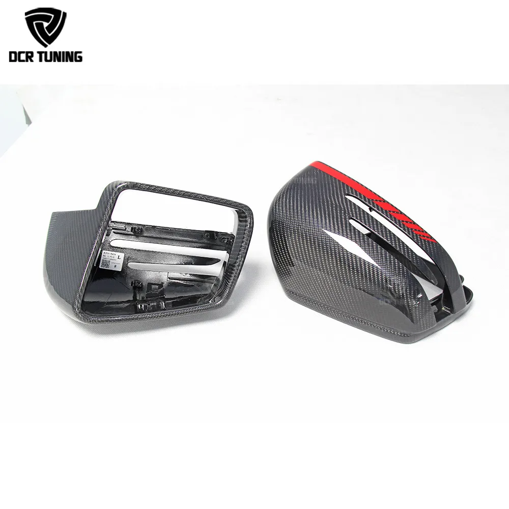 C63 look Для Mercedes G класс Крышка для зеркала из углеродного волокна Amg G55 G63 W463 GL GLE 43 63 M класс W166 X166 боковые крышки из углеродного волокна - Цвет: C63 look