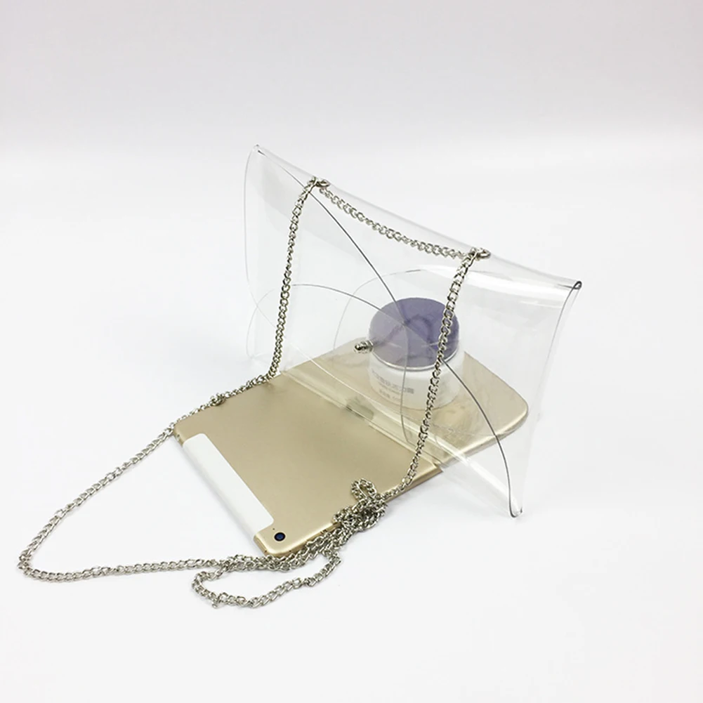 Harajuku женские прозрачные сумка Для женщин сумки ПВХ Crossbody цепи дизайнер плеча
