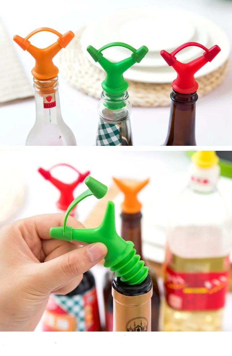 1 шт. бутылка с двойным маслом пробка для рта пластиковая соус бутыли