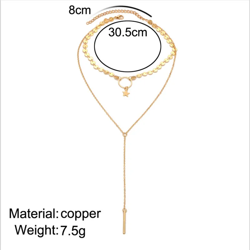 2020 модные украшения сексуальное простое ожерелье ручной работы блестки звезда