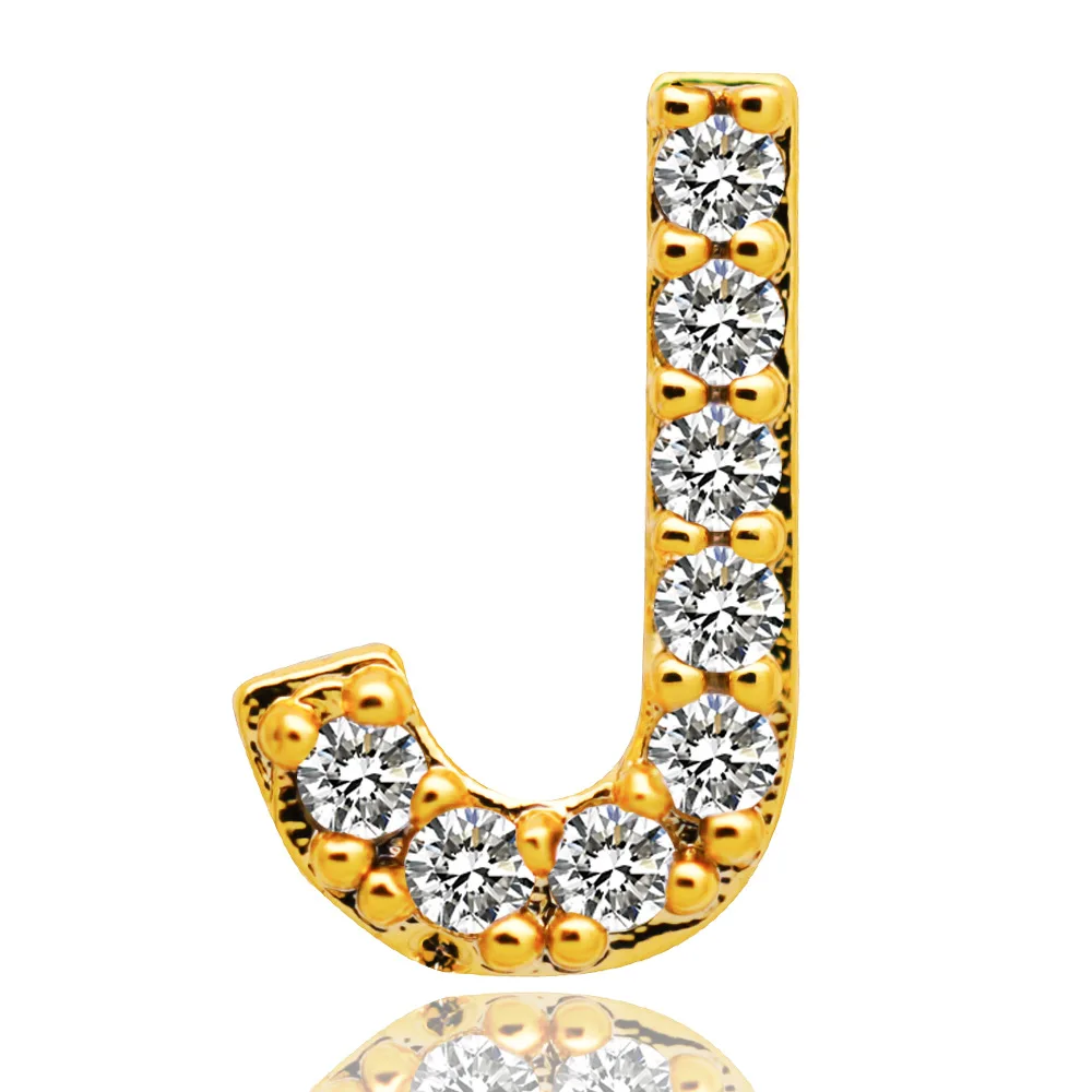 Циркониевый камень CZ Pave Bling Iced Out одна буква зубы Grillz для мужчин имя грили Косплей вечерние рэппер ювелирные изделия золото серебро