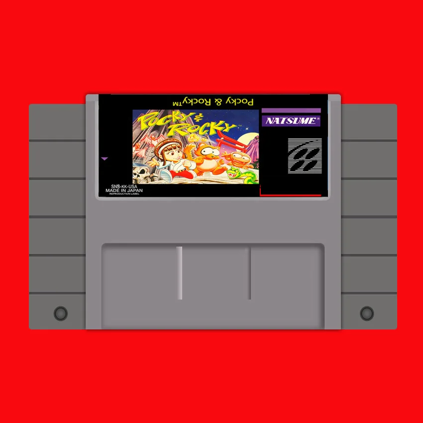 Pocky Рокки 16 бит большой серый карточная игра для США NTSC игры|16 bit|16 bit game cardbit card |