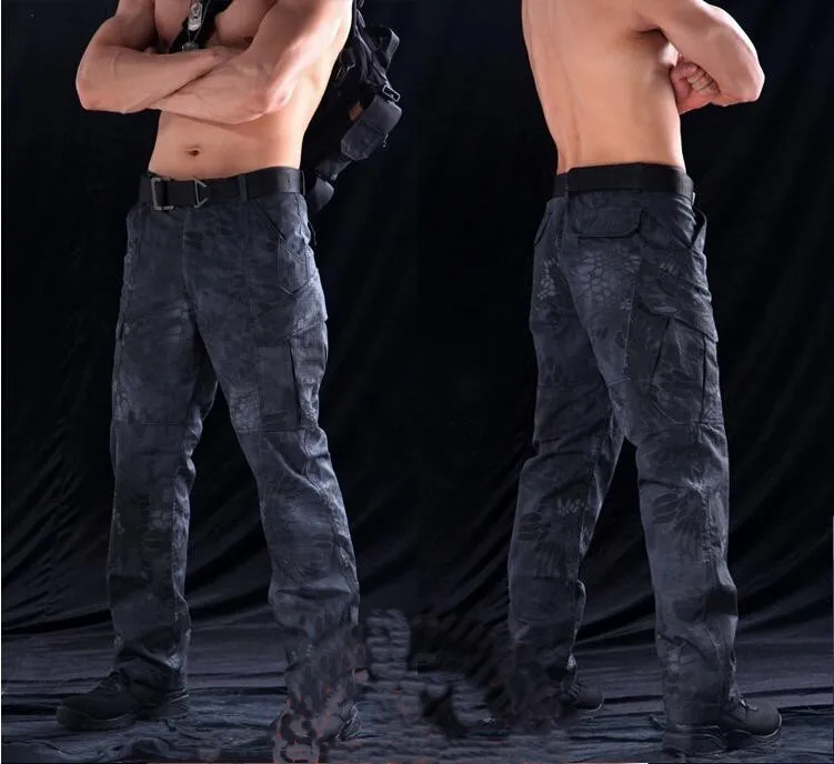 Змея человек военная тактические брюки громкоговорители зерна печати открытый