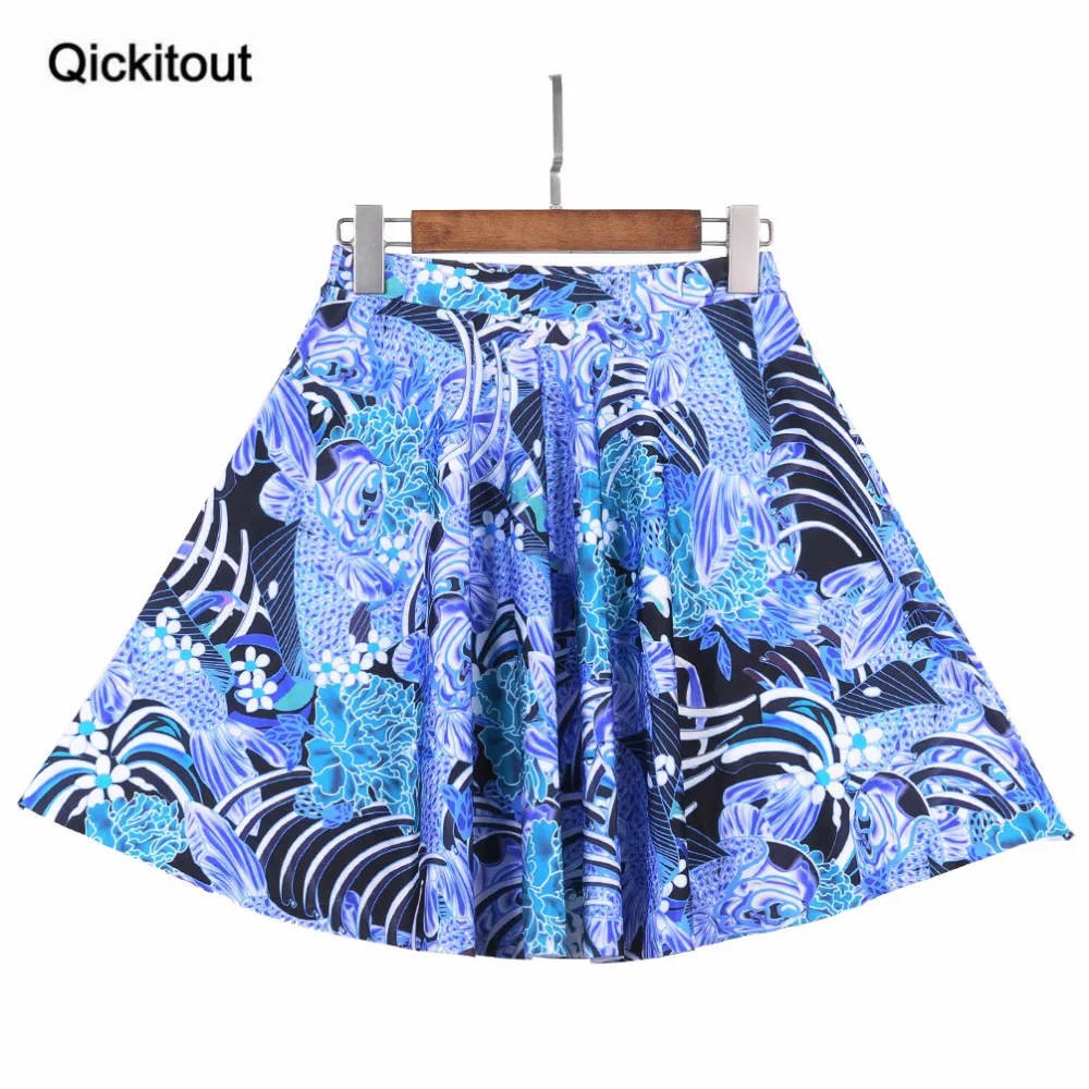 Женские плиссированные юбки выше колена синие эластичные летние | Женская одежда