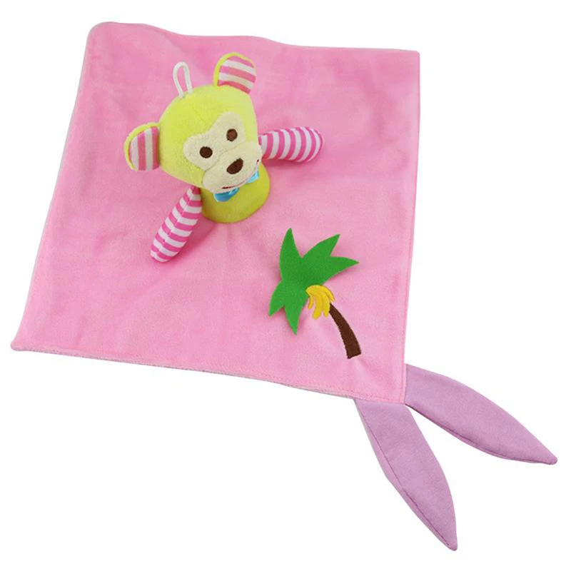 Милые мягкие погремушки игрушки-полотенце с животными PP хлопок детское
