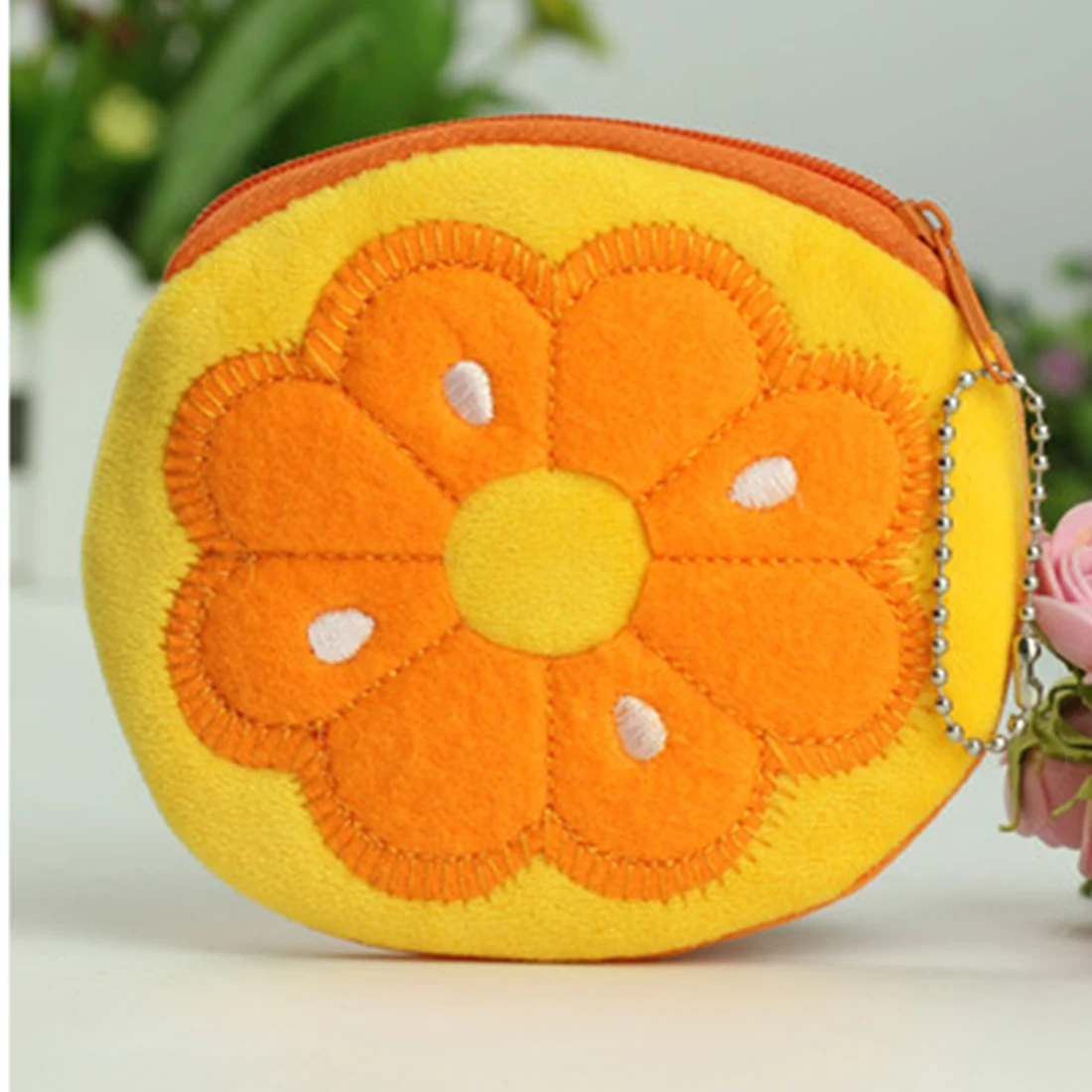 Style 07 Женский арбузный оранжевый Кошелек для монет, милый мини-кошелек для девочек, мультяшный кошелек на молнии, плюшевая Сумочка с фруктами, детский мини-кошелек для монет - Цвет: Style 07