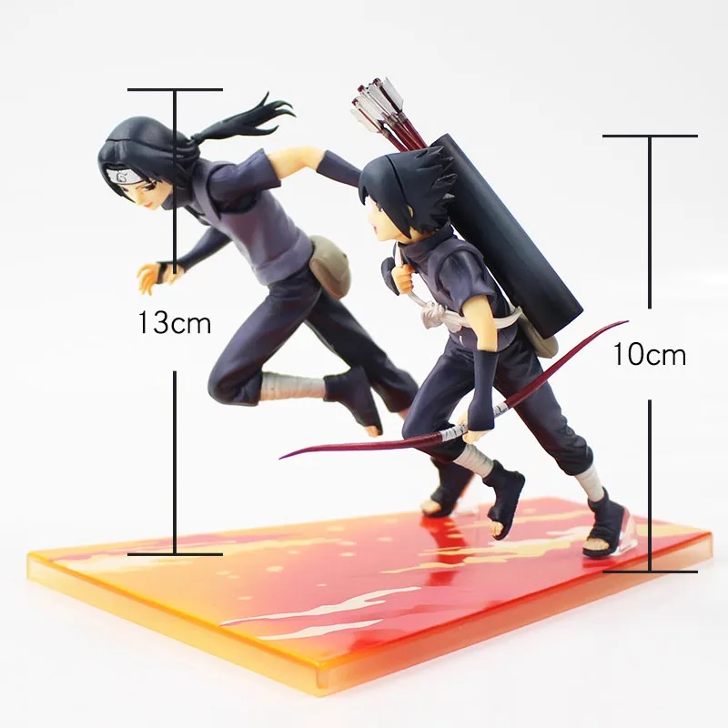 opp bag 10 см/13 см Наруто Учиха Саске и Учиха Itachi brothers детство дети фигурки модель игрушки милые активные игрушки - Цвет: opp bag